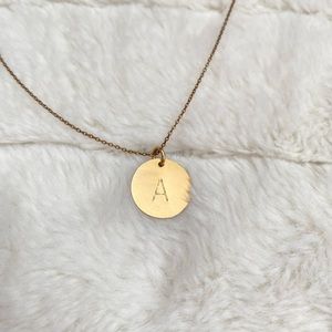 18k Gold Filled “A” Initial Necklace